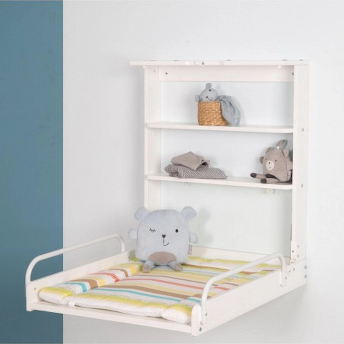 Roba Wall-Mounted Changing Table with Shelves