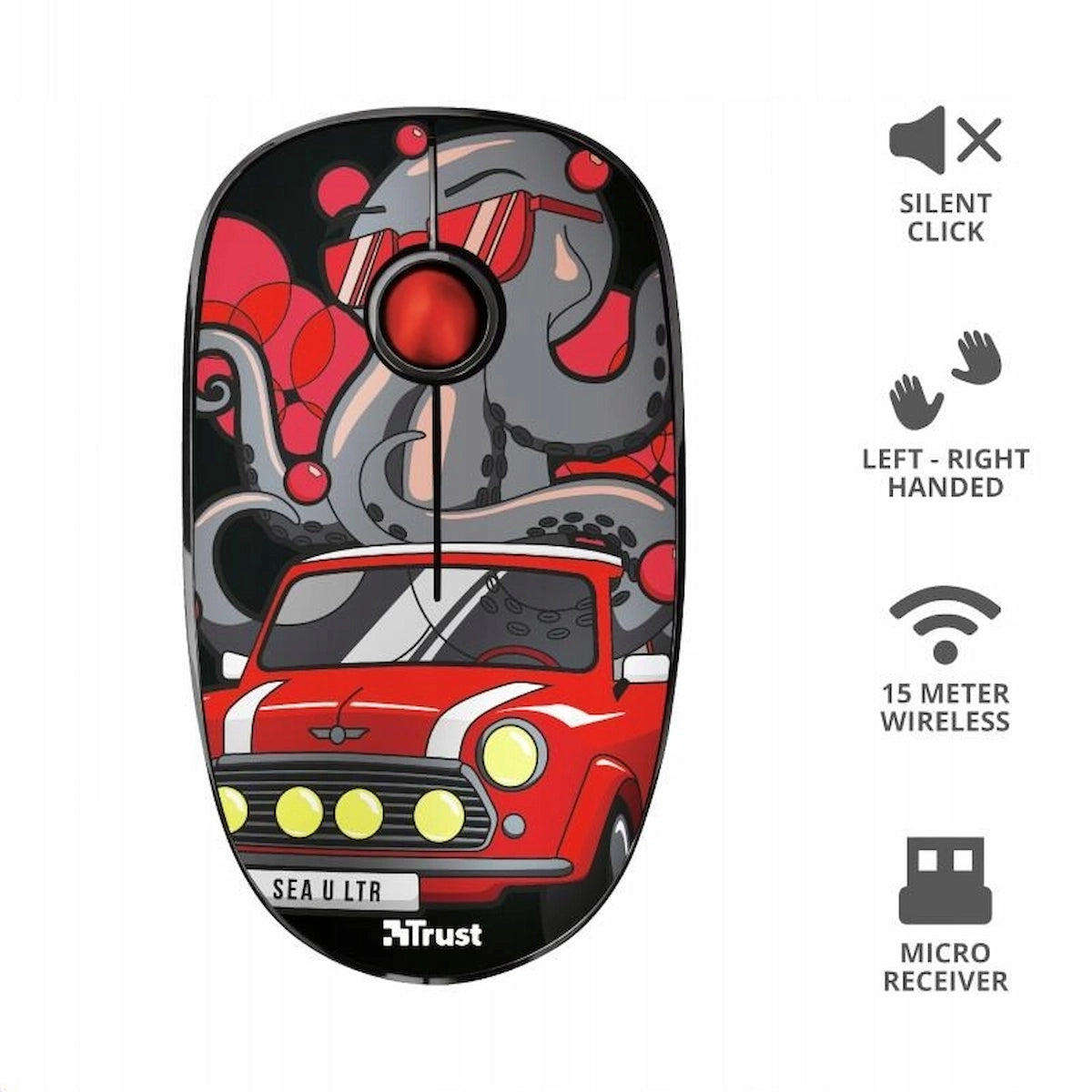 Trust Sketch Silent Click – Einzigartige Kabellose Maus