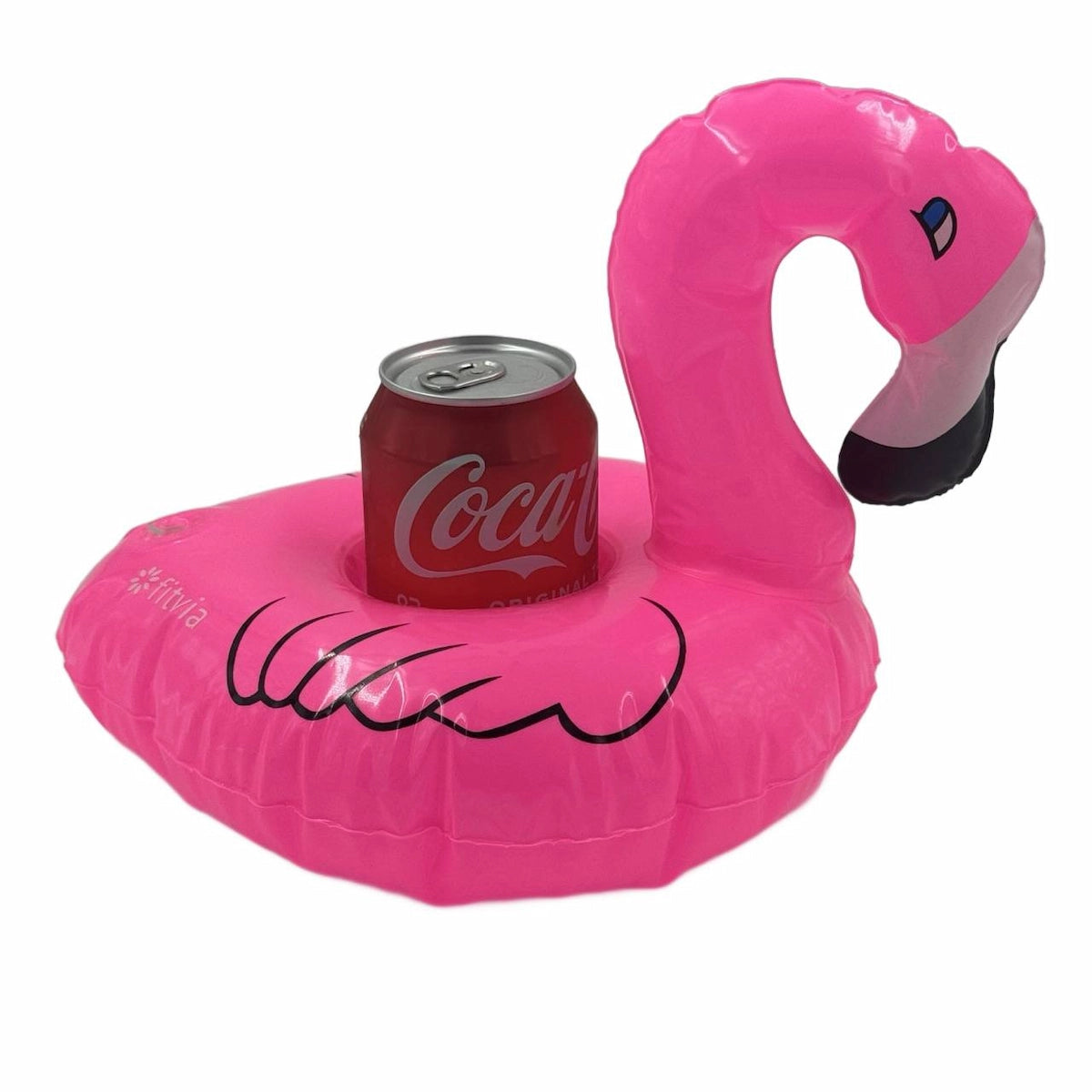 Fitvia Aufblasbarer Flamingo-Getränkehalter für den Pool