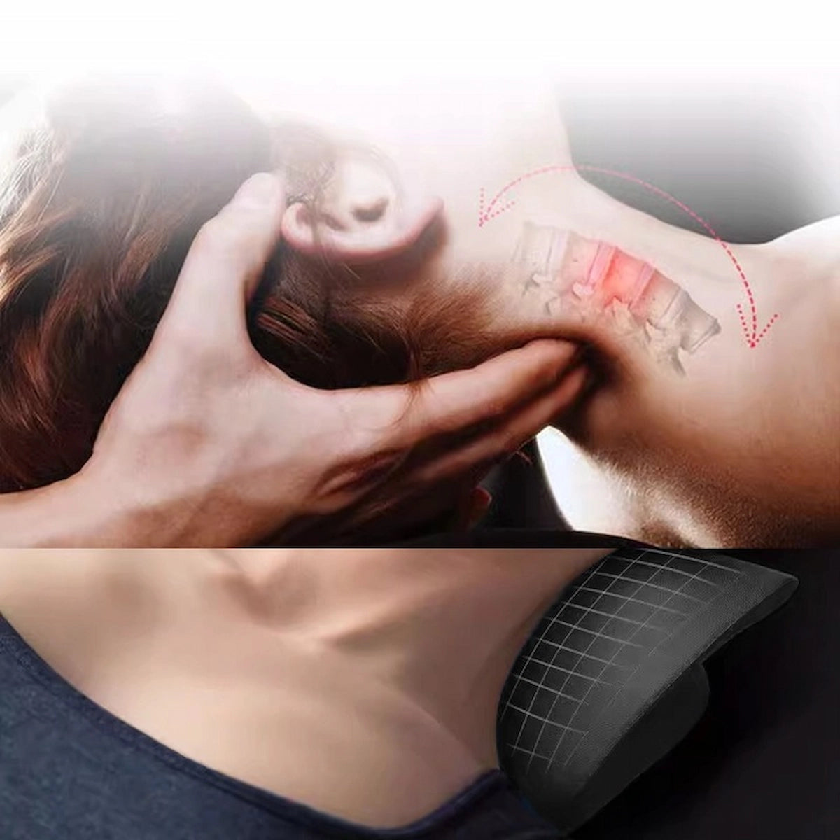 LIVIDA Orthopädisches Massagekissen für Rücken und Nacken